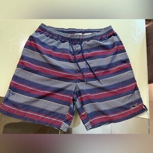 Vineyard Vines Men's Blue Striped Swim Trunks